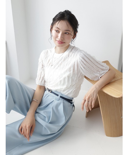 fifth(フィフス)の「【manaodaysセレクト】タックフリルTシャツ(Tシャツ/カットソー・レディース・ホワイト/ブラウン/ブラック・M)」の11枚目の写真