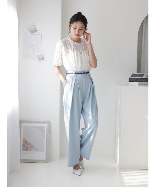 fifth(フィフス)の「【manaodaysセレクト】タックフリルTシャツ(Tシャツ/カットソー・レディース・ホワイト/ブラウン/ブラック・M)」の6枚目の写真