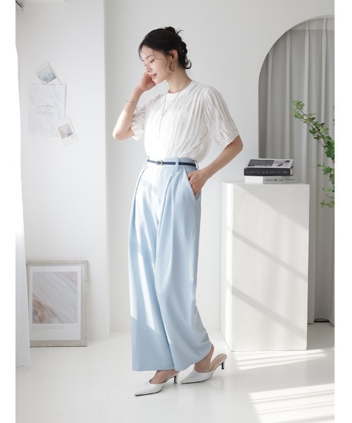 fifth(フィフス)の「【manaodaysセレクト】タックフリルTシャツ(Tシャツ/カットソー・レディース・ホワイト/ブラウン/ブラック・M)」の7枚目の写真