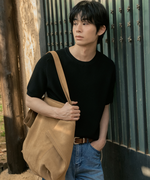 WOSSHABLE EARLY‑REGULAR HARN HALF‑KNIT_BLACK (WC26KN48)