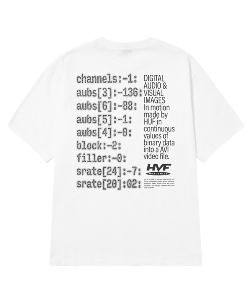 HUF(ハフ)の「H CAM TEE(Tシャツ/カットソー・メンズ・ホワイト/ブラック・XL/S/M/L)」の4枚目の写真