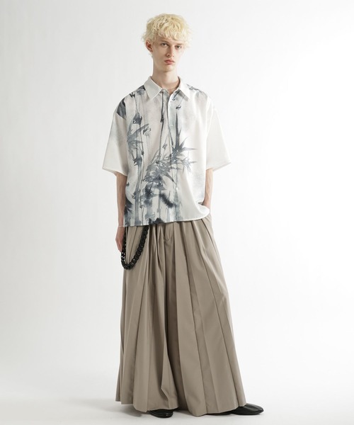 HARE(ハレ)の「BAMBOO BLURシャツ(HARE)(シャツ/ブラウス・メンズ・ブラック/ホワイト・FREE)」の3枚目の写真