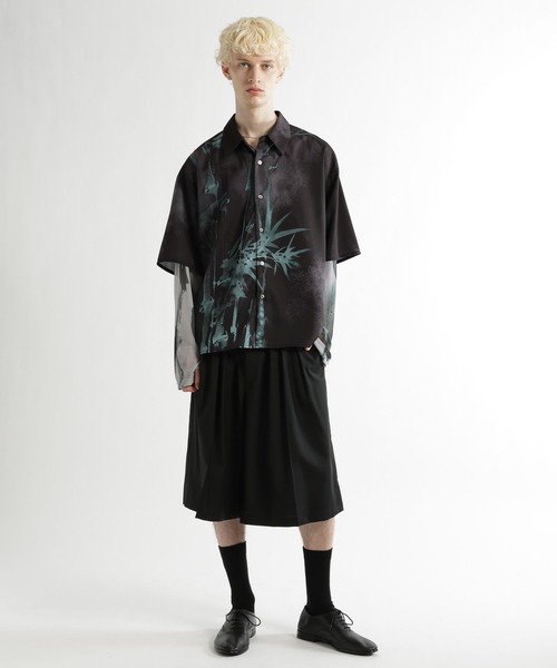 HARE(ハレ)の「BAMBOO BLURシャツ(HARE)(シャツ/ブラウス・メンズ・ブラック/ホワイト・FREE)」の7枚目の写真
