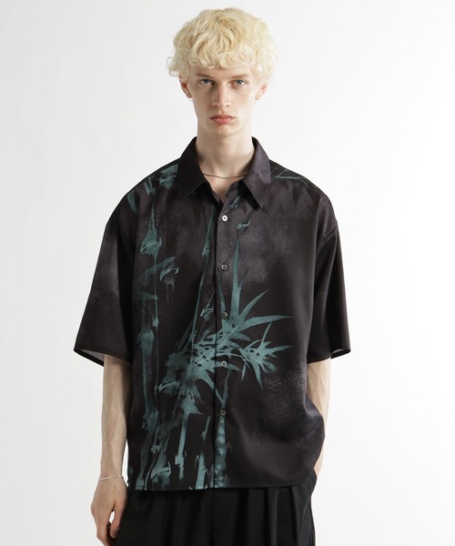 HARE(ハレ)の「BAMBOO BLURシャツ(HARE)(シャツ/ブラウス・メンズ・ブラック/ホワイト・FREE)」の11枚目の写真