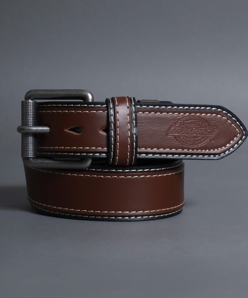SITRY(シトリー)の「Dickies/ディッキーズ 40mm 配色 PUレザーベルト(ベルト・メンズ・ホワイト/ブラック/ダークブラウン/ブラウン/レッド・FREE)」の3枚目の写真