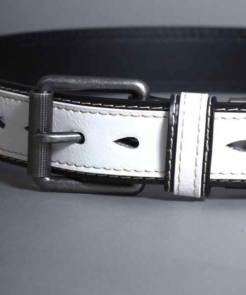 SITRY(シトリー)の「Dickies/ディッキーズ 40mm 配色 PUレザーベルト(ベルト・メンズ・ホワイト/ブラック/ダークブラウン/ブラウン/レッド・FREE)」の6枚目の写真