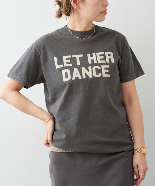 Deuxieme Classe(ドゥーズィエムクラス)の「LET HER DANCE Tシャツ 2(Tシャツ/カットソー・レディース・イエロー/チャコールグレー・FREE)」の5枚目の写真