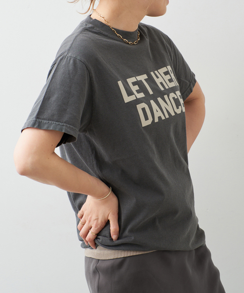 Deuxieme Classe(ドゥーズィエムクラス)の「LET HER DANCE Tシャツ 2(Tシャツ/カットソー・レディース・イエロー/チャコールグレー・FREE)」の6枚目の写真