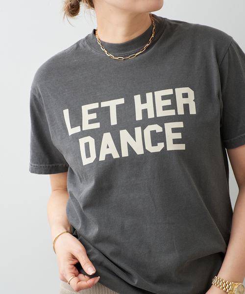 Deuxieme Classe(ドゥーズィエムクラス)の「LET HER DANCE Tシャツ 2(Tシャツ/カットソー・レディース・イエロー/チャコールグレー・FREE)」の8枚目の写真