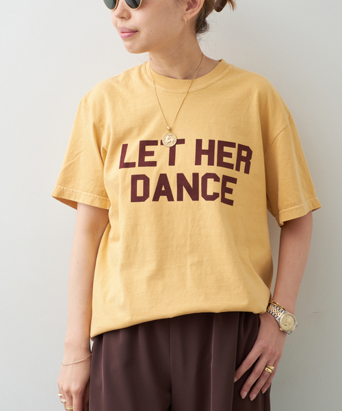 Deuxieme Classe(ドゥーズィエムクラス)の「LET HER DANCE Tシャツ 2(Tシャツ/カットソー・レディース・イエロー/チャコールグレー・FREE)」の12枚目の写真