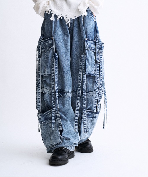 PHILTHEORY（フィルセオリー）の「Techno pants -made from denim- / デニムテクノパンツ（その他パンツ・メンズ・ブルー/ブラック・3/2/1）」の2枚目の写真