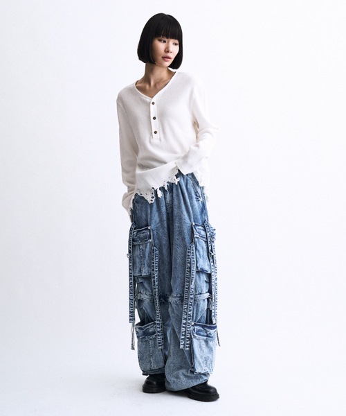PHILTHEORY（フィルセオリー）の「Techno pants -made from denim- / デニムテクノパンツ（その他パンツ・メンズ・ブルー/ブラック・3/2/1）」の7枚目の写真