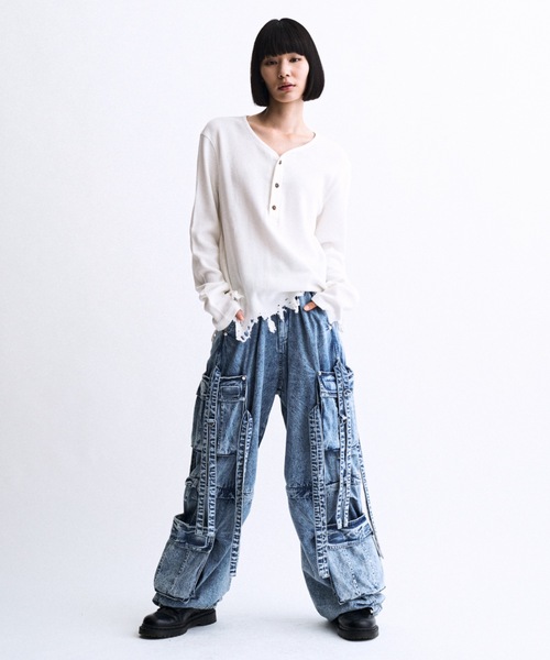 PHILTHEORY（フィルセオリー）の「Techno pants -made from denim- / デニムテクノパンツ（その他パンツ・メンズ・ブルー/ブラック・3/2/1）」の8枚目の写真