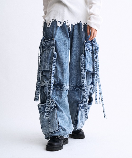 PHILTHEORY（フィルセオリー）の「Techno pants -made from denim- / デニムテクノパンツ（その他パンツ・メンズ・ブルー/ブラック・3/2/1）」の12枚目の写真