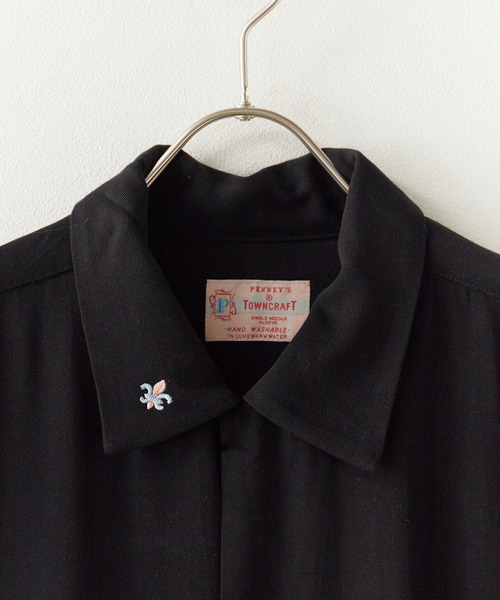 DAN RIVER（ダンリバー ）の「DAN RIVER/ダンリバー 50S EMBROIDERY S/S SHIRT 50年代エンブロイダリー半袖シャツ 刺繍 胸ポケット オーバーサイズ メンズ 秋 秋服 2026年秋冬（シャツ/ブラウス・メンズ・ブラック/ブラウン・M/L）」の20枚目の写真