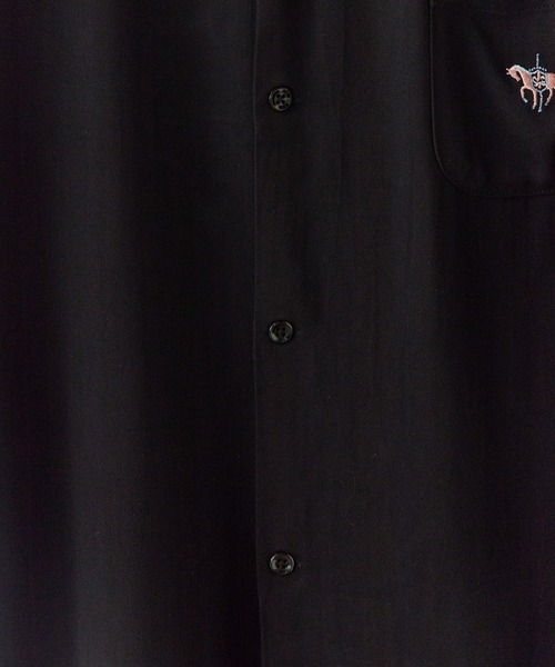 DAN RIVER（ダンリバー ）の「DAN RIVER/ダンリバー 50S EMBROIDERY S/S SHIRT 50年代エンブロイダリー半袖シャツ 刺繍 胸ポケット オーバーサイズ メンズ 秋 秋服 2026年秋冬（シャツ/ブラウス・メンズ・ブラック/ブラウン・M/L）」の18枚目の写真