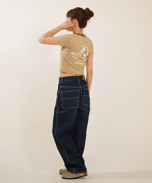 RVCA（ルーカ）の「RVCA/ルーカ クロップド丈 ショート丈 半袖 Tシャツ BG04C215（Tシャツ/カットソー・レディース・ライトブルー/ネイビー/ライトグリーン・M/S）」の10枚目の写真