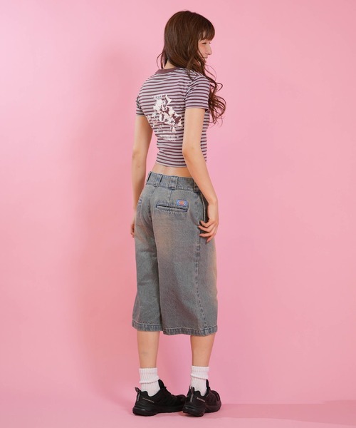 RVCA（ルーカ）の「RVCA/ルーカ クロップド丈 ショート丈 半袖 Tシャツ BG04C215（Tシャツ/カットソー・レディース・ライトブルー/ネイビー/ライトグリーン・M/S）」の16枚目の写真