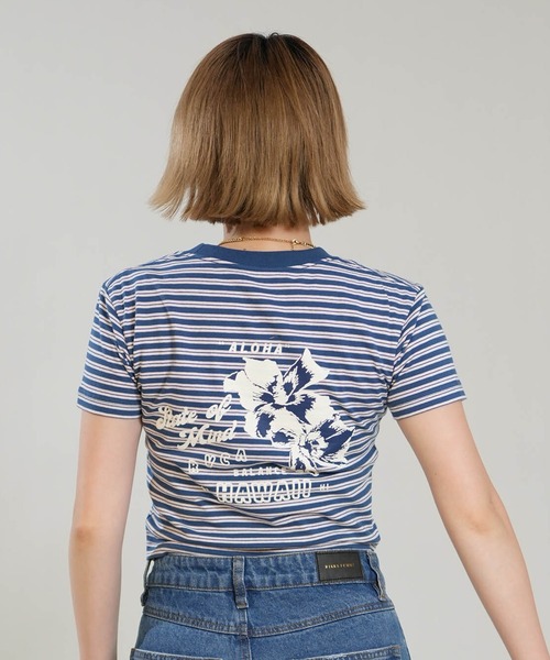 RVCA（ルーカ）の「RVCA/ルーカ クロップド丈 ショート丈 半袖 Tシャツ BG04C215（Tシャツ/カットソー・レディース・ライトブルー/ネイビー/ライトグリーン・M/S）」の19枚目の写真