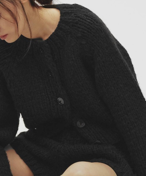 TODAYFUL(トゥデイフル)の「【TODAYFUL/トゥデイフル】Hand Knit Cardigan/ハンドニットカーディガン(カーディガン/ボレロ・レディース・ブラック/モカ・FREE)」の12枚目の写真