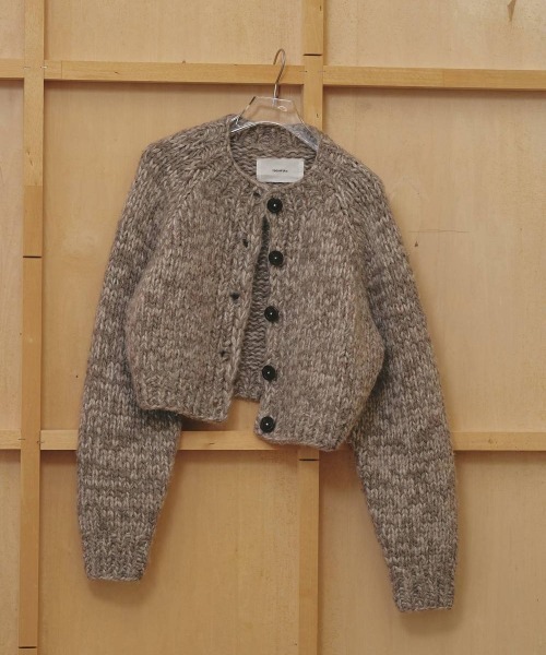 TODAYFUL(トゥデイフル)の「【TODAYFUL/トゥデイフル】Hand Knit Cardigan/ハンドニットカーディガン(カーディガン/ボレロ・レディース・ブラック/モカ・FREE)」の6枚目の写真