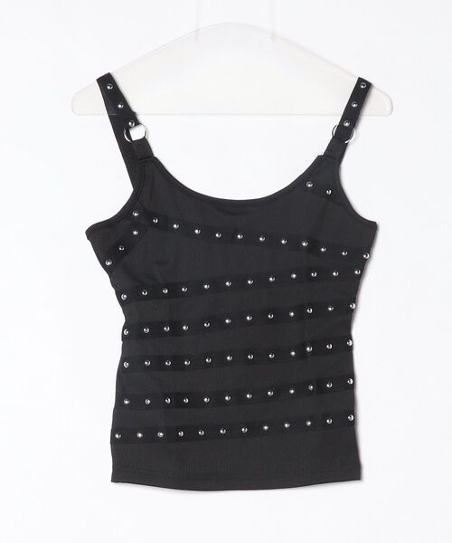 tinkerend（ティンカーエンド）の「Twisted Rivet Camisole / ツイストリベットキャミソール（キャミソール・レディース・ブラック・FREE）」の5枚目の写真