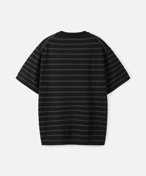 247SERIES(247シリーズ)の「スーピマコットンストライプハーフニットGRAY(ニット/セーター・メンズ・グレー・X-SMALL/SMALL/MEDIUM/LARGE/X-LARGE)」の2枚目の写真