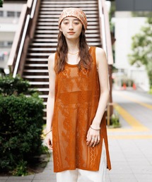 デシンレースニットワンピース