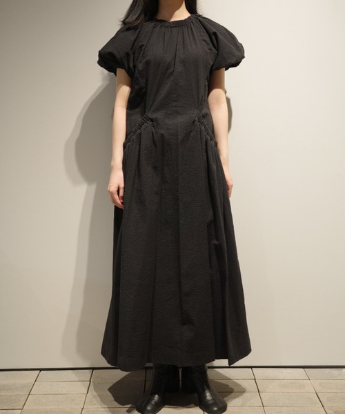 新品タグ付✨25SS✨MANOF マノフ タイプライターギャザーワンピース S MANOF GATHER POCKET RIBBON ONE PIECE（ワンピース）｜MANOF（マノフ