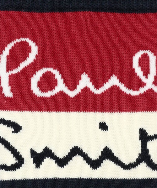 Paul Smith(ポールスミス)の「ウィメンズ "Logo Border" ソックス / 265610 CSW(ソックス/靴下・レディース・アイボリー/ネイビー/ブルー・22-24)」の7枚目の写真