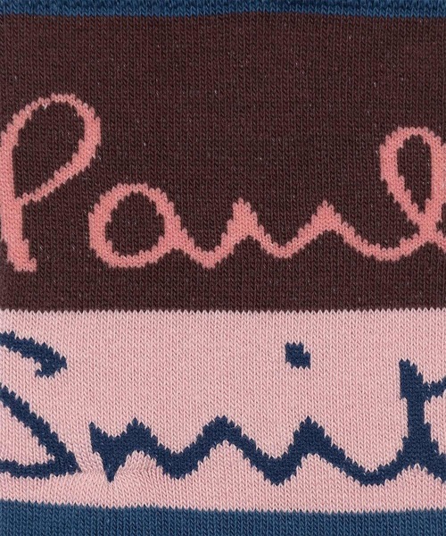 Paul Smith(ポールスミス)の「ウィメンズ "Logo Border" ソックス / 265610 CSW(ソックス/靴下・レディース・アイボリー/ネイビー/ブルー・22-24)」の9枚目の写真