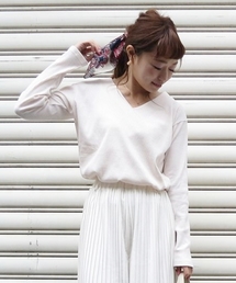 Chico | 【who's who Chico】テレコVネックプルオーバー(Tシャツ/カットソー)