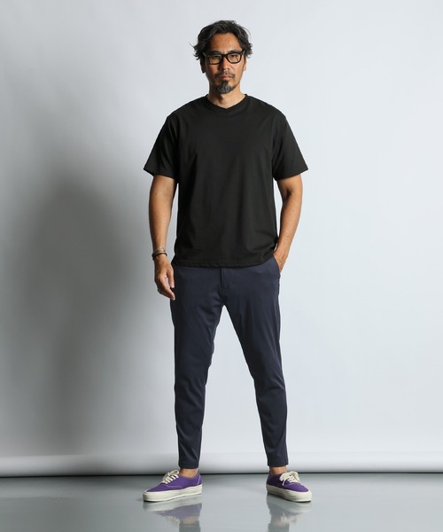 The DUFFER of ST.GEORGE(ザダファーオブセントジョージ)の「『WONDER SHAPE』COMFORT ICE-COOL:360°全方向高伸縮『ワンダーシェイプ』接触冷感 テーパードスリムパンツ(チノパンツ・メンズ・ネイビー/ベージュ/ブラック・SMALL/X-LARGE/LARGE/MEDIUM)」の7枚目の写真