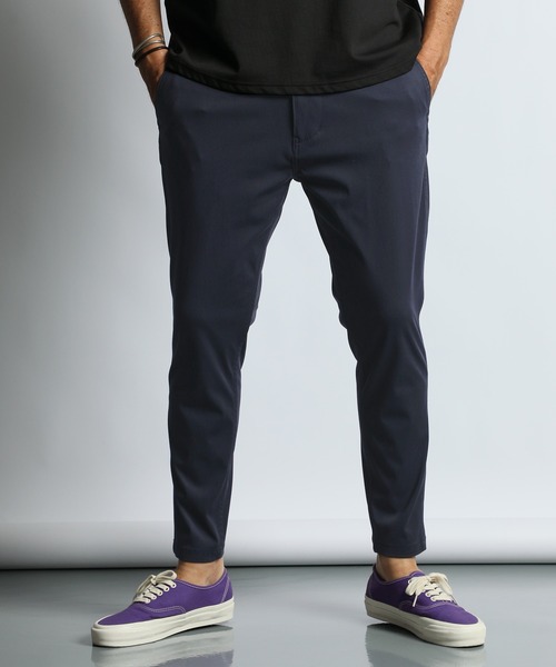 The DUFFER of ST.GEORGE(ザダファーオブセントジョージ)の「『WONDER SHAPE』COMFORT ICE-COOL:360°全方向高伸縮『ワンダーシェイプ』接触冷感 テーパードスリムパンツ(チノパンツ・メンズ・ネイビー/ベージュ/ブラック・SMALL/X-LARGE/LARGE/MEDIUM)」の20枚目の写真