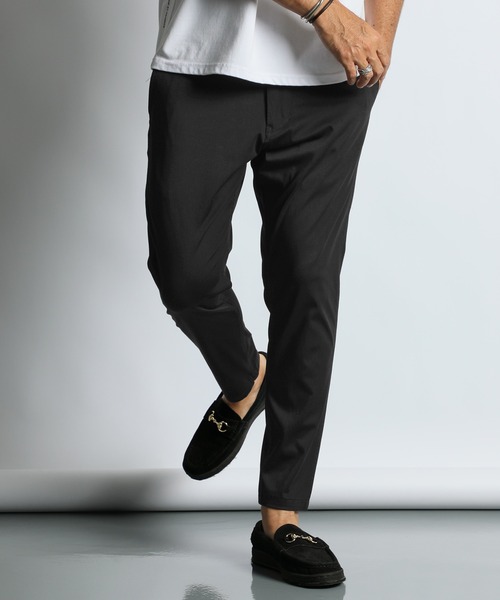 The DUFFER of ST.GEORGE(ザダファーオブセントジョージ)の「『WONDER SHAPE』COMFORT ICE-COOL:360°全方向高伸縮『ワンダーシェイプ』接触冷感 テーパードスリムパンツ(チノパンツ・メンズ・ネイビー/ベージュ/ブラック・SMALL/X-LARGE/LARGE/MEDIUM)」の19枚目の写真