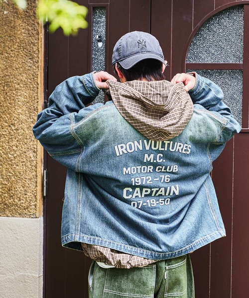 niko and...（ニコアンド）の「Denim Zip Work Jacket [niko and ...JEANS]（デニムジャケット・メンズ・サックスブルー/ダークグレー・MEDIUM/LARGE）」の14枚目の写真