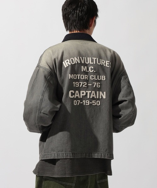 niko and...（ニコアンド）の「Denim Zip Work Jacket [niko and ...JEANS]（デニムジャケット・メンズ・サックスブルー/ダークグレー・MEDIUM/LARGE）」の6枚目の写真