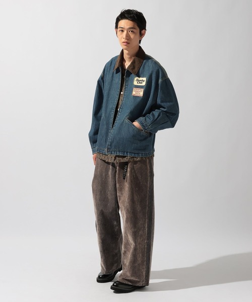 niko and...（ニコアンド）の「Denim Zip Work Jacket [niko and ...JEANS]（デニムジャケット・メンズ・サックスブルー/ダークグレー・MEDIUM/LARGE）」の7枚目の写真