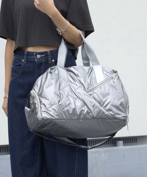 Chick(チック)の「【2WAY】【A4サイズ対応】2-Way Shoulder Boston Bag / 2WAY ショルダーボストンバッグ ショルダー取り外し可能 y2k 韓国系 レディース 秋 秋服 2026年秋冬(ショルダーバッグ・レディース・ホワイト/ブラック/シルバー・FREE)」の22枚目の写真