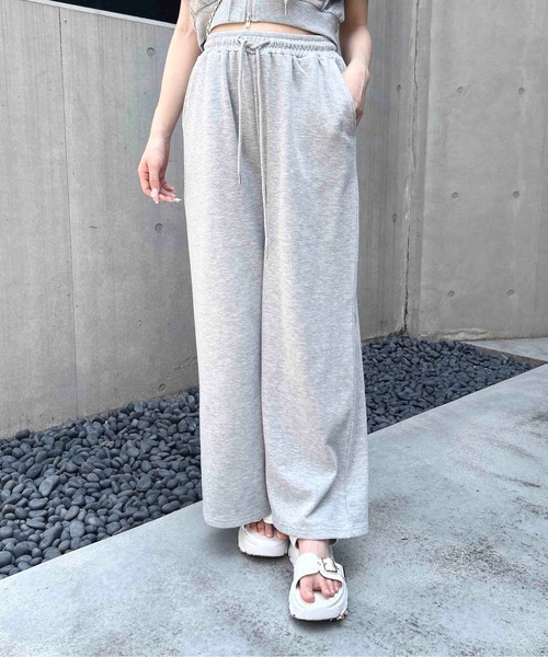 INGNI(イング)の「ラメスウェットジップパーカー+パンツ/セットアップ(セットアップ・レディース・グレー/ブラック/ライトピンク・M)」の14枚目の写真