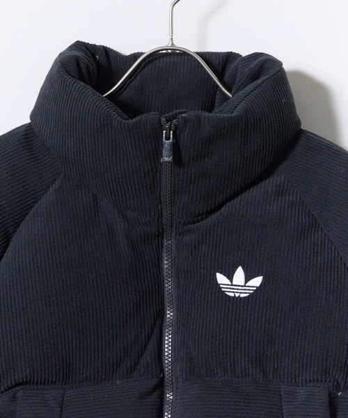 adidas(アディダス)の「adidas/アディダス CORDUROY PUFFER JACKET コーデュロイ パファー ジャケット ダウンジャケット ダウンコート 中綿 ブルゾン シンプル ベーシック メンズ レディース 2026年秋冬 秋服 冬服(ダウンジャケット/コート・メンズ・ブラック・S/M/L/XL/XS)」の6枚目の写真
