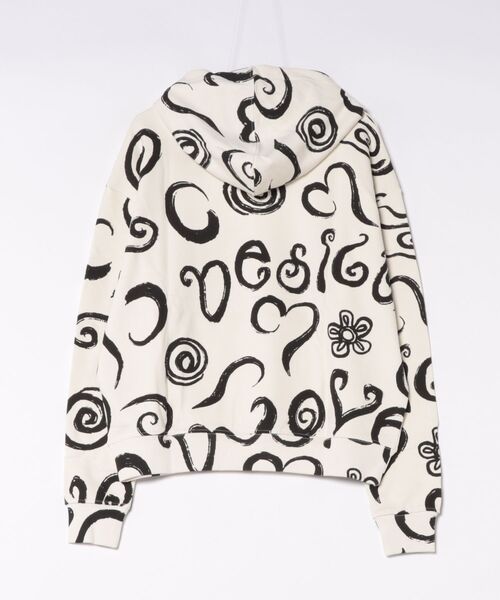 Desigual(デシグアル)の「スパイラル柄 プルオーバーパーカー 白【2026-2027年秋冬新作】(スウェット・レディース・マルチ・L/M/S)」の3枚目の写真