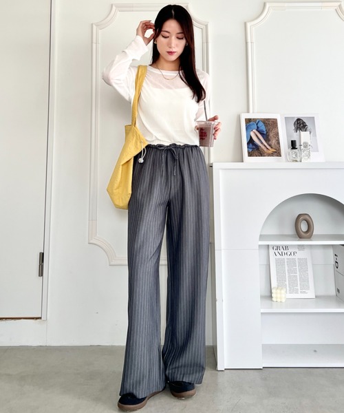 wears(ウェアーズ)の「シアーロングスリーブT 透け感ロンT(Tシャツ/カットソー・レディース・イエロー/グレー/ホワイト/ブラック/グリーン/ピンク・FREE)」の20枚目の写真