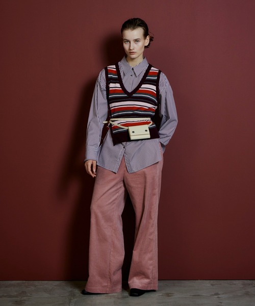 MAISON SPECIAL(メゾンスペシャル)の「Color Corduroy Pants/カラーコーデュロイパンツ(その他パンツ・レディース・ブルー/グリーン/ピンク・36/38)」の4枚目の写真