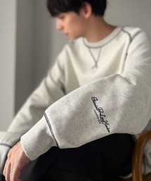 Java（ジャバ）の「《JaVaジャバコラボ》シンプルじゃ物足りない。配色ステッチで差をつける。配色ステッチガゼット裏起毛スウェット(オーバーサイズ)（スウェット）」
