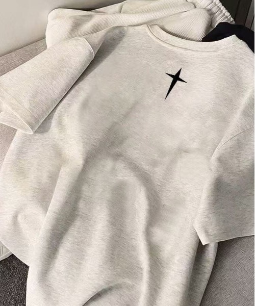 DOUBLE STEAL(ダブルスティール)の「DSクロスロゴ半袖TEE(Tシャツ/カットソー・メンズ・ブラック/ホワイト/アイボリー/レッド/杢グレー・MEDIUM/SMALL/LARGE/X-LARGE)」の4枚目の写真