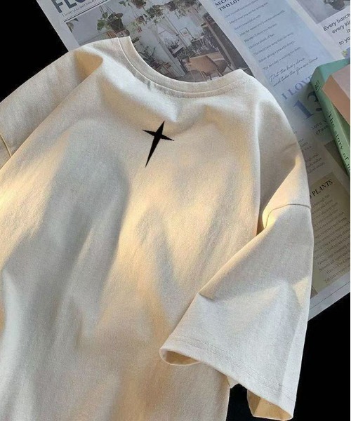 DOUBLE STEAL(ダブルスティール)の「DSクロスロゴ半袖TEE(Tシャツ/カットソー・メンズ・ブラック/ホワイト/アイボリー/レッド/杢グレー・MEDIUM/SMALL/LARGE/X-LARGE)」の2枚目の写真