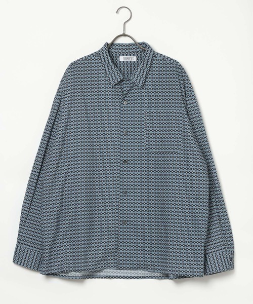 GEORGE'S(ジョージズ)の「コモン柄シャツ(シャツ/ブラウス・メンズ・ベージュ/ネイビー・MEDIUM/LARGE)」の3枚目の写真