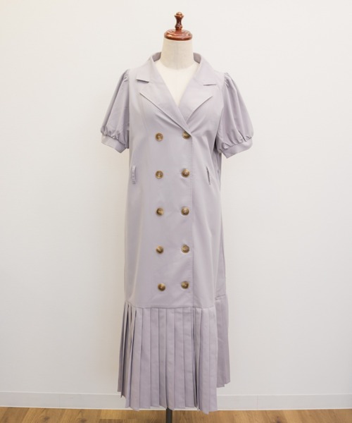 CLETTE(クレット)の「裾プリーツトレンチワンピース(ワンピース・レディース・ラベンダー/ライトベージュ/ネイビー・4L/LL/3L)」の21枚目の写真