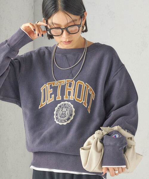 Champion(チャンピオン)の「【SHIPS別注】Champion: リバー スウィーブ ロゴ スウェット(スウェット・レディース・ネイビー/グリーン/ブラウン・ONE SIZE)」の1枚目の写真